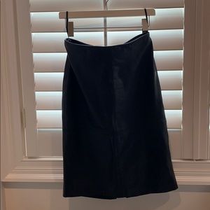 Talbots leather pencil skirt